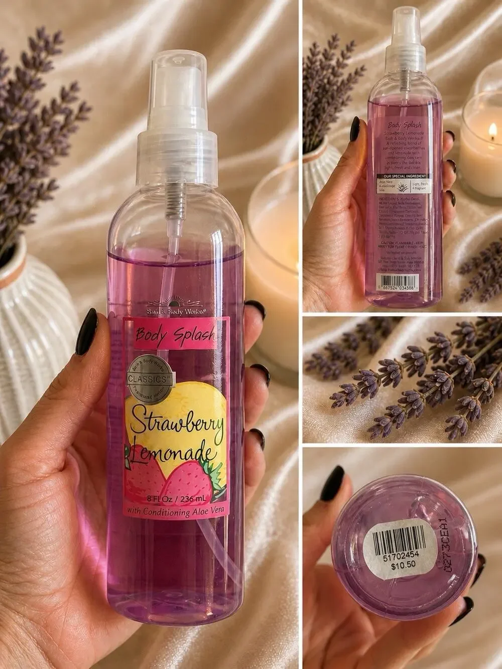 VTG Bath Body Works Strawberry Lemonade, Bodies Splash Classics Collection 8oz